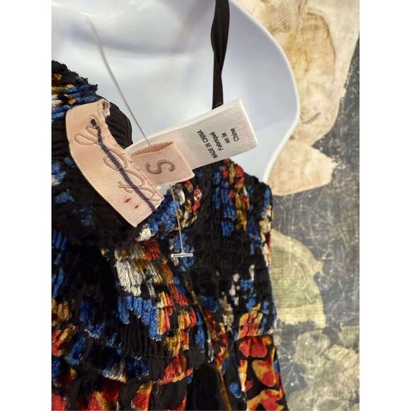 New Anthropology Hutch The Mabel Velvet Wide-Leg Jumpsuit sz S - Picture 9 of 10